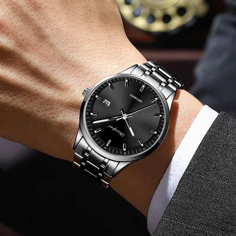 Dianpai Armbanduhr, Automatik, Edelstahl, Bicolor, Herren - Bild 5