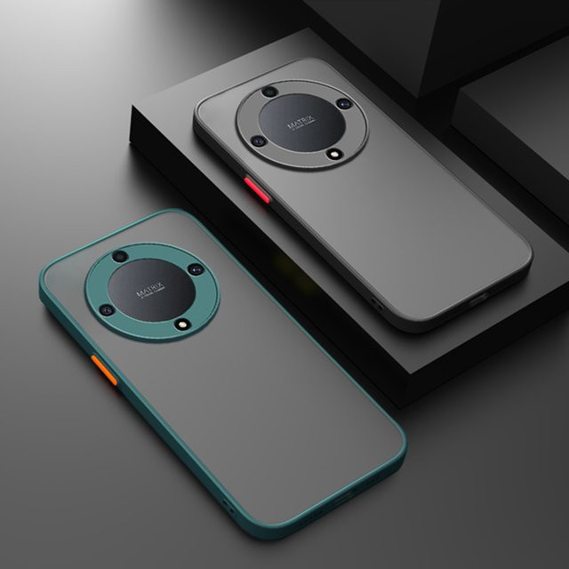 Stoßfeste Matte Rüstung Schutzhülle für Honor Magic 5 Lite, Honor 90 Lite, Honor X9A, Honor X8A und Honor X7A in Schwarz - Bild 1