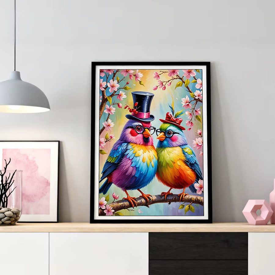 HUACAN Diamantmalerei Set mit Blumen, Vögeln und Tieren in Multicolour für deine Wandkunst - Bild 2