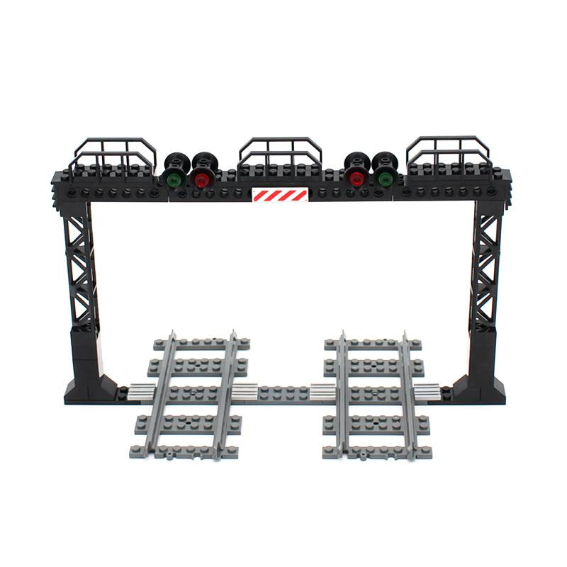 Yiran Toy Stadtverkehr Züge Eisenbahnübergänge Schranken Gleisbefestigungen Zubehör - Bild 2