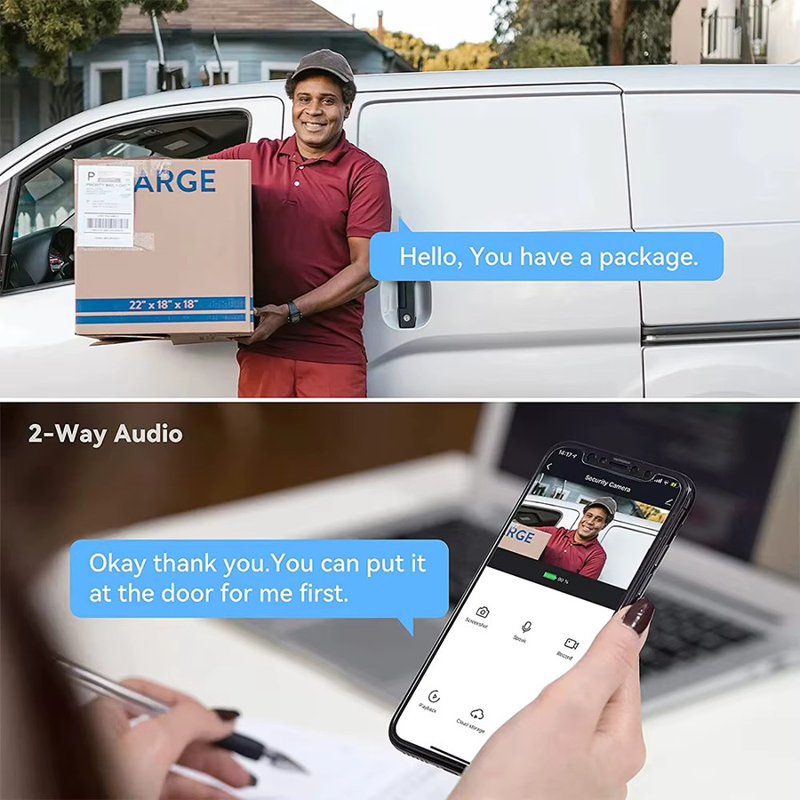 iTenen Smart Life House Drahtlose WiFi Türklingel mit 3MP Kamera, Tuya Smart Türauge und PIR-Bewegungserkennung, 2,4G WLAN - Bild 2