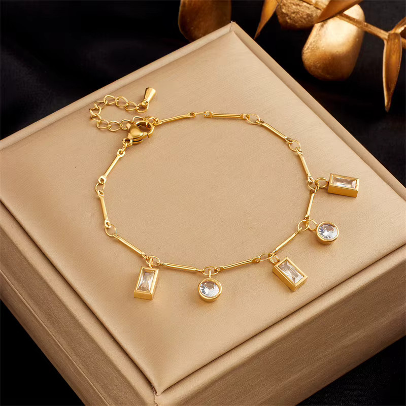 DIEYURO Schmuck-Set Edelstahl, Weiß, Zirkonia, Kristall, Damen - Bild 4