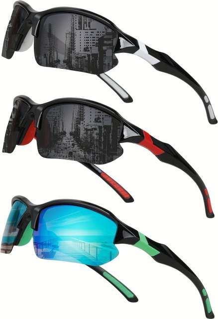 IGNYBURKE Sportsonnenbrille, Unisex, Vollrand, Kunststoff, Multicolour - Bild 1