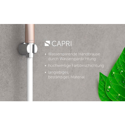 Schütte Handbrause Capri in Rosé Gold und Weiß mit Anti-Kalk-Funktion - Bild 3
