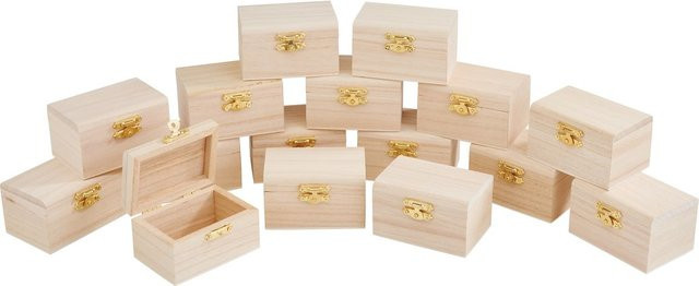 VBS Holztruhe aus Holz in Beige, 16 Stück - Bild 1