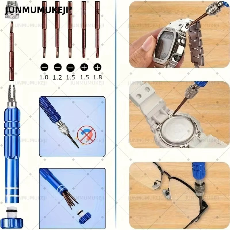 JUNMUMUKEJI Uhrenreparatur-Werkzeugset, 212-teilig - Bild 4