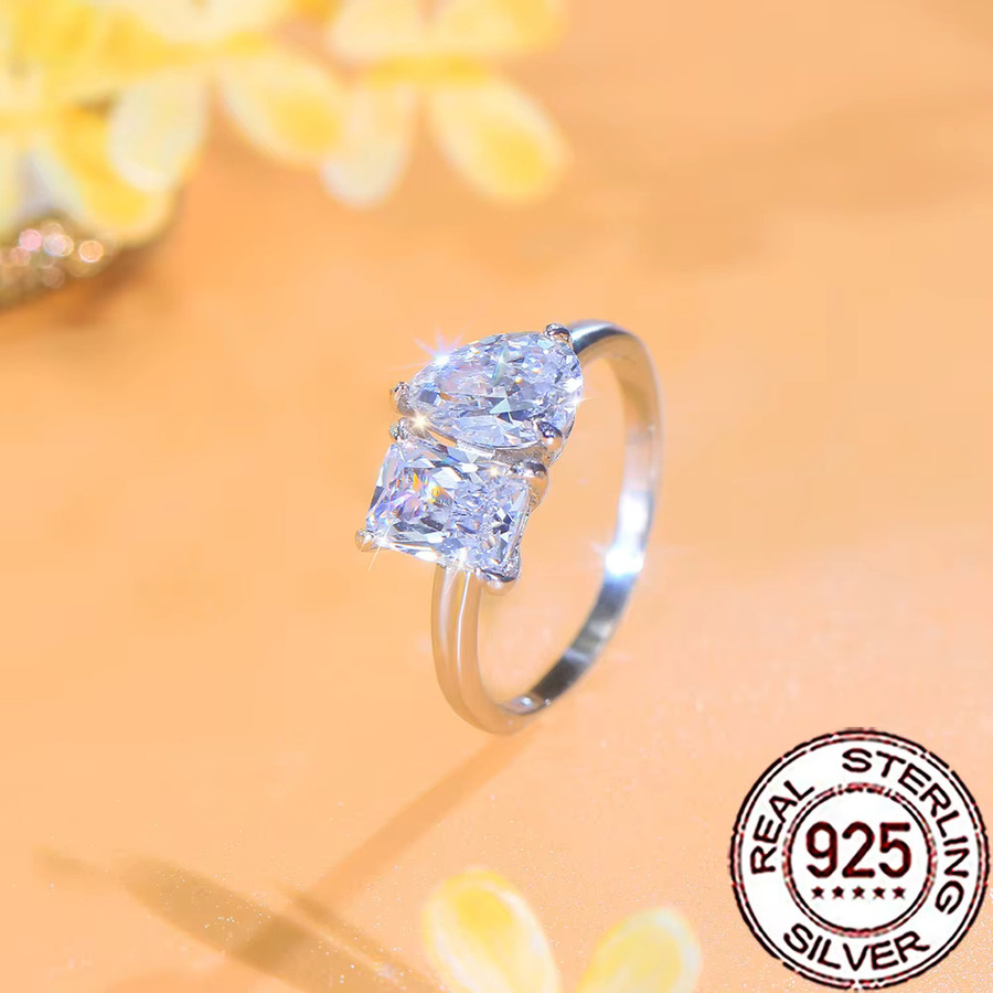 CWWZircons Ringe, 925 Silber, Zirkonia, Damen - Bild 3