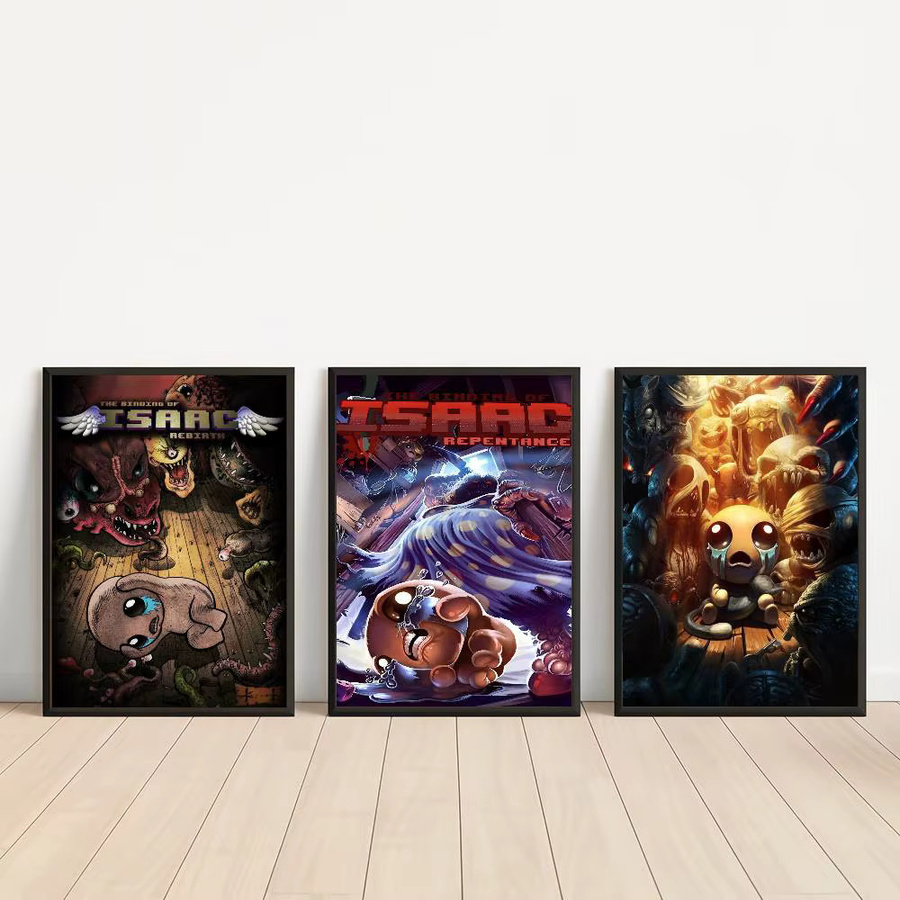 Vintage Wandkunst Poster The Binding of Isaac im Retro-Stil, Mehrfarbig, Rechteckig - Bild 2