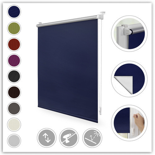 Lichtblick Thermo-Rollo Klemmfix Verdunkelung Blau B: 90 cm, H: 150 cm - Bild 4