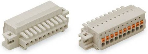 WAGO 2734-124/027-000 Federleiste, 10 Stück, Grau und Beige - Bild 1