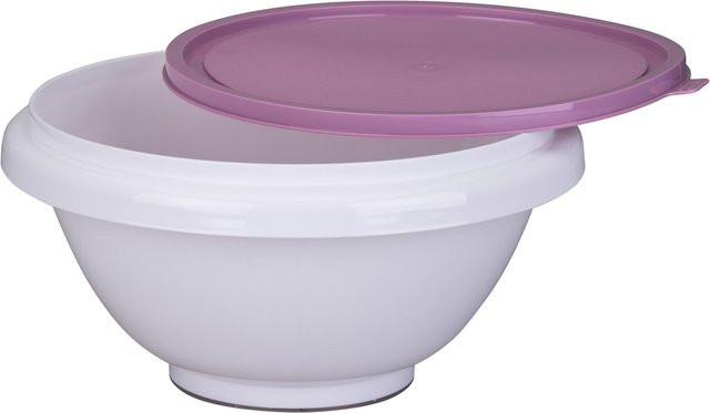 Zenker Rührschüssel Sweet Sensation mit Deckel und rutschfester Basis, Weiß-Pink, 4,5 l - Bild 1