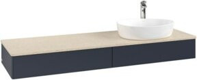V&B Waschtischunterschrank Antao mit Beleuchtung, Blau lackiert, B/T: 160 x 50 cm - Bild 1