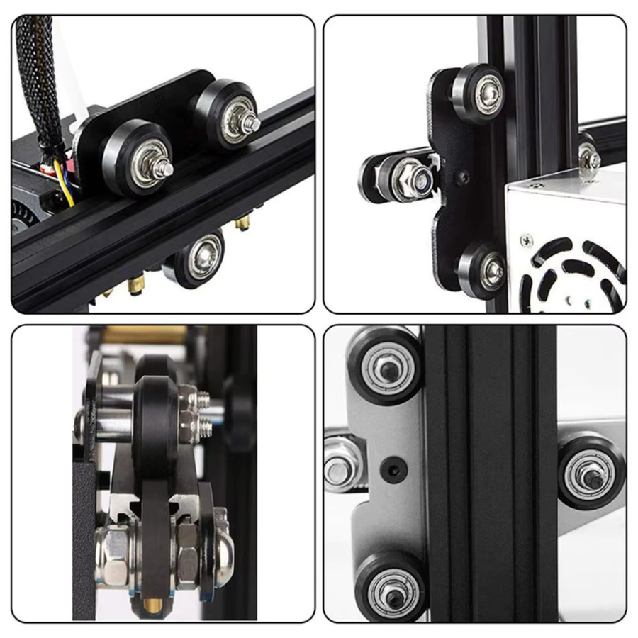 Elegoo 6er Set Druckerräder für Neptune 4 und 4Pro, schwarze Kunststoff-Riemenscheiben mit Lagern für FDM 3D-Drucker Ersatzteile - Bild 4