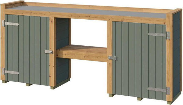 Weka Pflanztisch Killarney für den Garten in Grau-Grün und Eiche, Breite: 300 cm