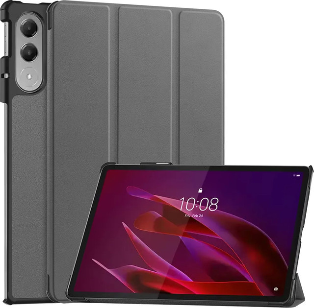 Lenovo Yoga Tab 2025 11,1 Zoll Schutzhülle aus PU Leder mit Triple-Falt-Magnetverschluss für Xiaoxin Pad Pro GT 11,1 TB710FU in Schwarz und Gold - Bild 1