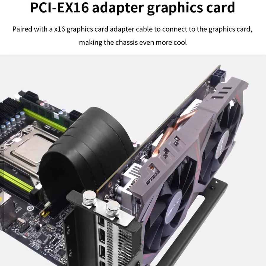 TISHRIC PCIe x16 Riser-Kabel für Grafikkarten, industriell geschirmt und flexibel, 90 Grad Winkel, in Schwarz oder Weiß - Bild 3