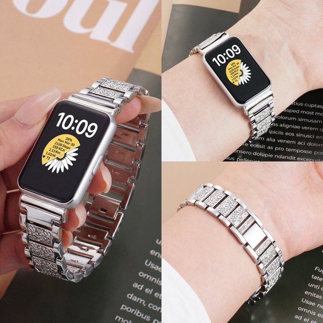 CHIICSMART Uhrenarmband Edelstahl, Diamant, Silber, Damen - Bild 1