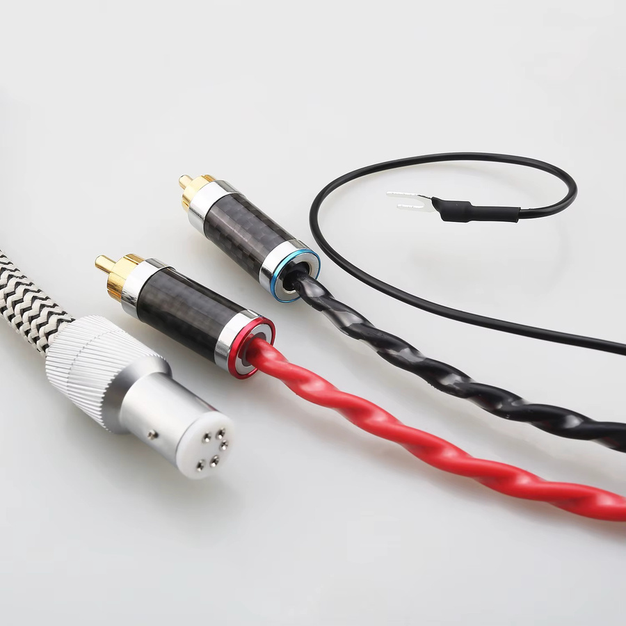 Audiocrast HiFi Phono-Tonarmkabel mit 5-Pin DIN Buchse auf 2 RCA Stecker und Erdungsdraht für Plattenspieler - Bild 2
