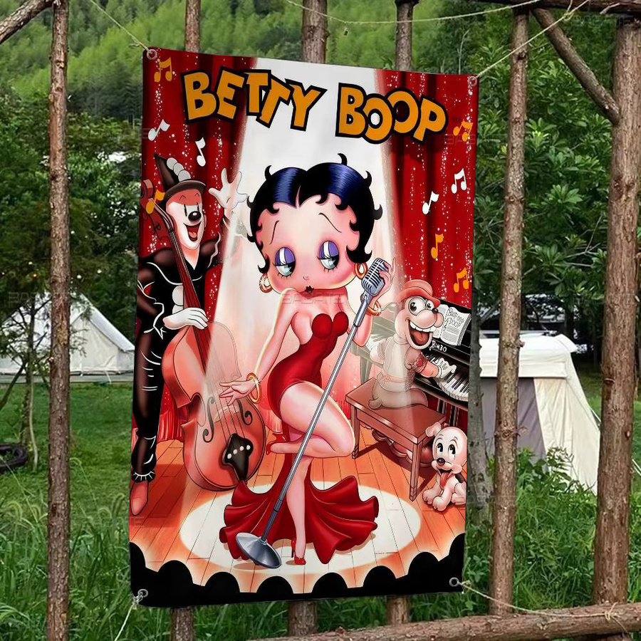 B-BettyS Boop Cheerleading-Banner Retro Flagge Multicolour B/H: 50 x 70 cm - Bild 2