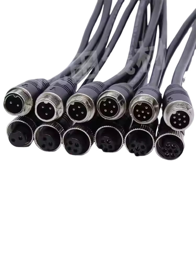 DIVEDEER GX12 Luftfahrtstecker Verlängerungskabel als Stecker-zu-Buchse Verbindungskabel für Sensoranschlüsse in Schwarz - Bild 6