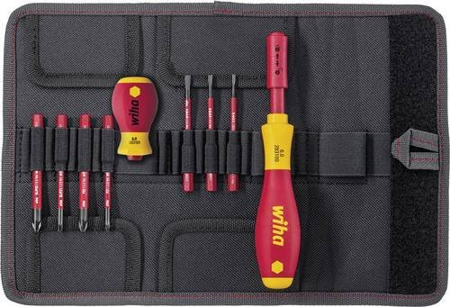 Wiha SlimVario Wechselklingen-Set Schraubendreher und Bits 9-teilig in Rot, Gelb und Schwarz - Bild 1