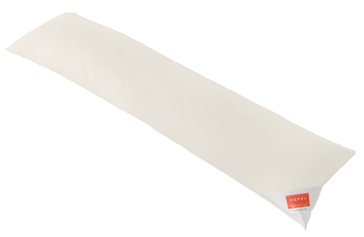 Hefel Zirbe Seitenschläferkissen mit neuer Wolle und Baumwolle, Weiß, B/T/H: 160 x 35 x 1 cm - Bild 1