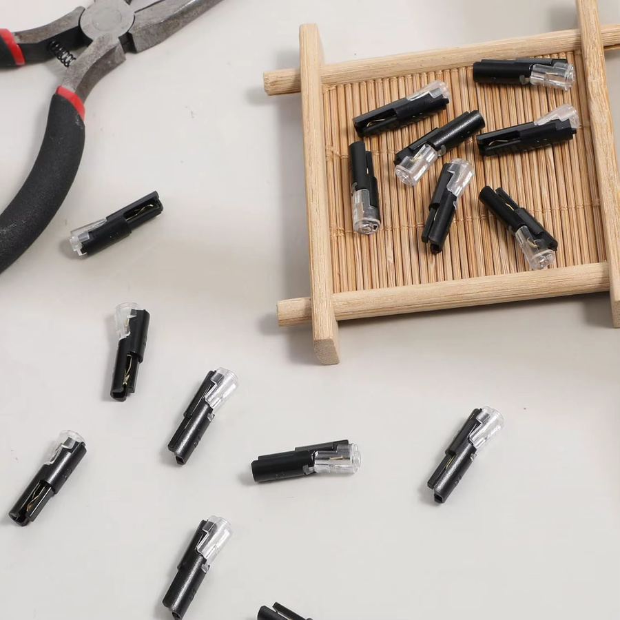 AOKIN 1-Poliger Niederspannungs-Kabelsteckverbinder Set aus Kunststoff, 60 Stück LED-Schnellverbinder ohne Löten mit Verriegelungsmechanismus - Bild 3