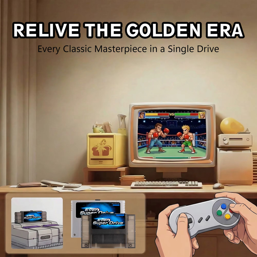 EVERDRIVE Retro-Spielkassette für SNES Super Nintendo mit 8GB Micro-SD-Karte, Schwarz - Bild 4