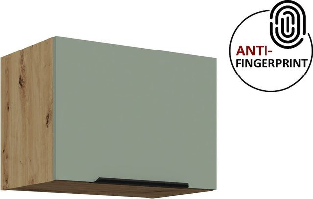 Küchen Hängeschrank ARIA Aquamarin matt mit Anti-Fingerprint-Beschichtung, Breite: 50 cm, Höhe: 36 cm, Tiefe: 36 cm - Bild 1