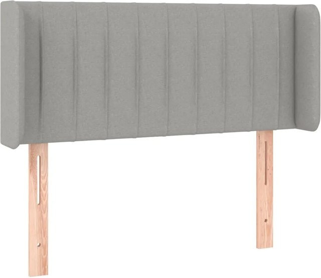 vidaXL LED Kopfteil in Hellgrau mit Stoffbezug, B/T/H: 83 x 16 x 78/88 cm - Bild 1