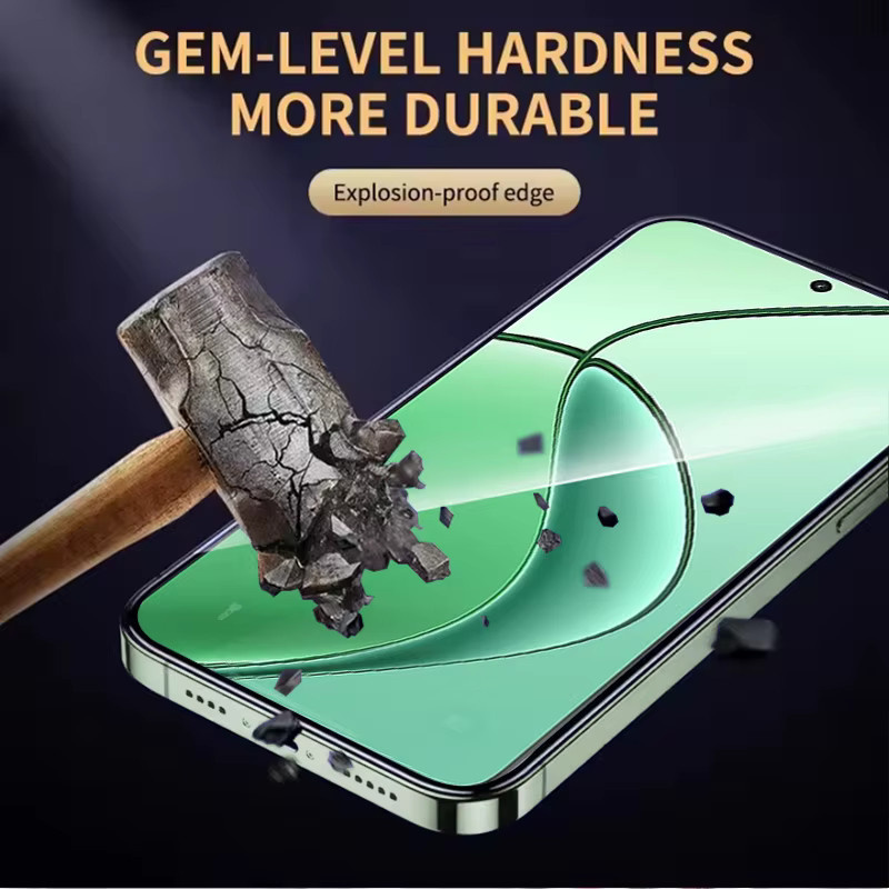 3er-Set gehärtetes Glas als Displayschutz für Realme C65 5G, transparent, HD-Schutz mit Fingerabdruck-Entsperrung - Bild 3
