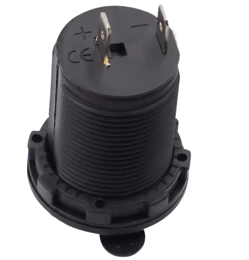 HJFOR Wasserdichte 12V Auto-Zigarettenanzünderbuchse Stromadapter in Schwarz für Marine, Boot, Motorrad, LKW, Wohnmobil und ATV - Bild 3