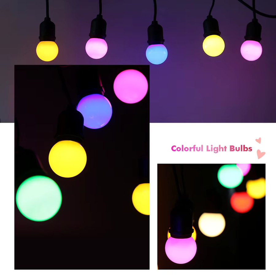 2er-Set bunte LED-Dekolampen PARKSON G45 E27 Multicolour für Innenbereich - Bild 2