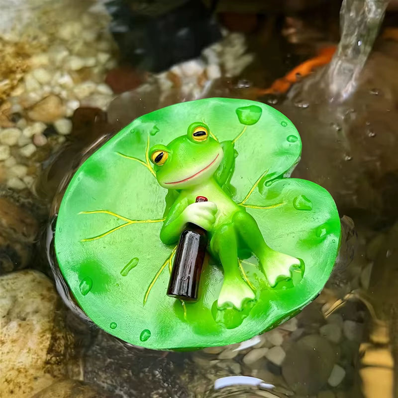 HUA Harzfrösche grüne Gartenstatuen als realistische Tier-Ornament-Dekoration aus Kunstharz - Bild 2