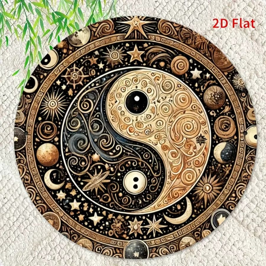 HELLOYOUNG Yin Yang Feng Shui Metallschild als Hängedekoration für Innen- und Außenbereich - Bild 3