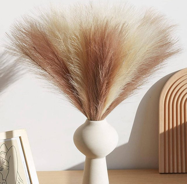 Künstliches Pampasgras Reed in Beige für Boho-Dekorationen, Hochzeiten und Tischdekorationen - Bild 1