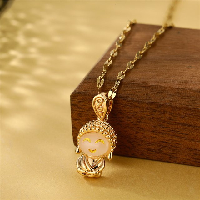 Marisa Anhänger Halskette, Edelstahl, Gold, Vintage, Damen - Bild 1