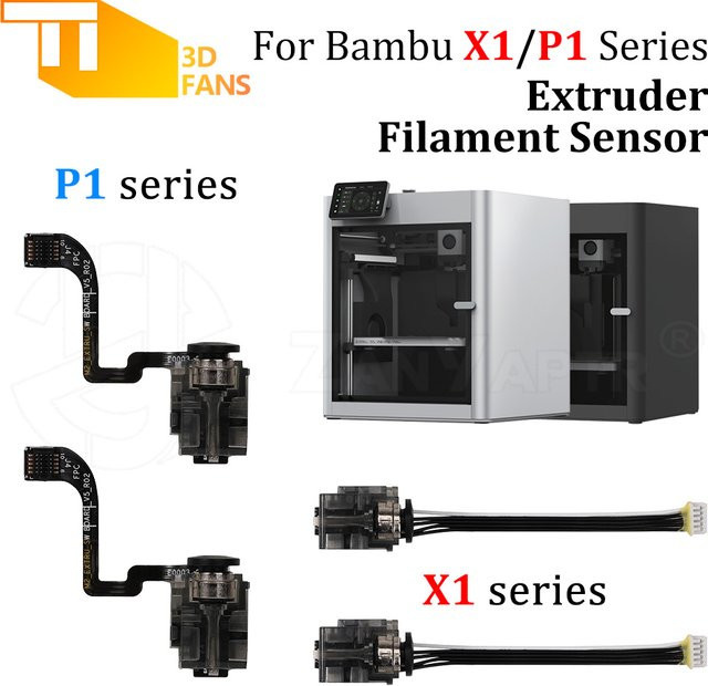 Bambu Lab Extruder-Filamentsensor für X1, P1 und A1 Serie in Schwarz - Bild 1