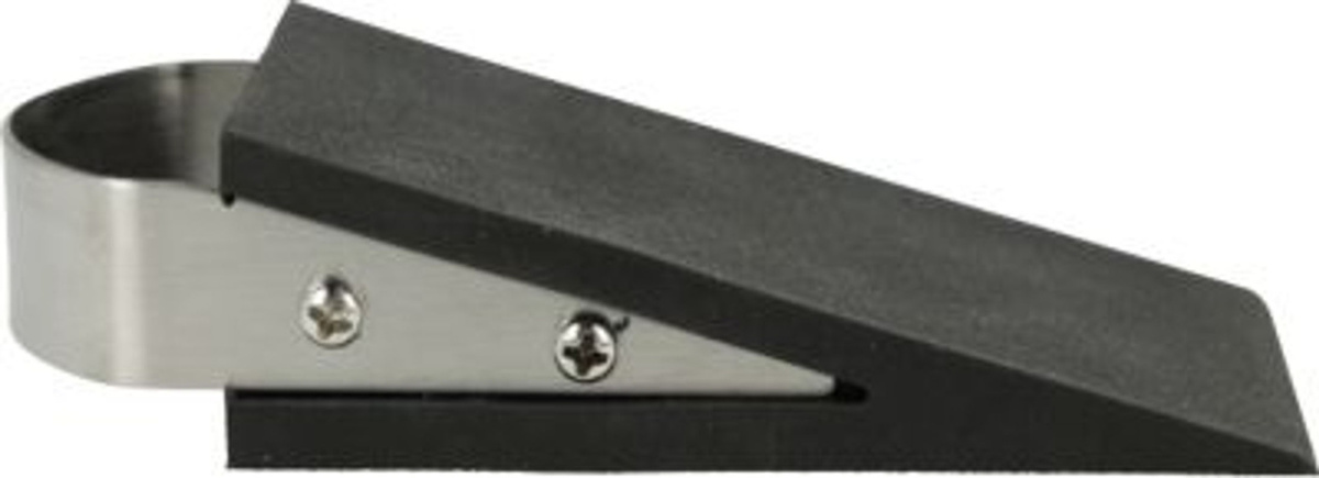 Westcott Türstopper in Keilform mit Handgriff, rutschfest, Edelstahl und Kunststoff, schwarz-silber, L: 12,0 cm, B: 5,0 cm, H: 3,0 cm - Bild 2