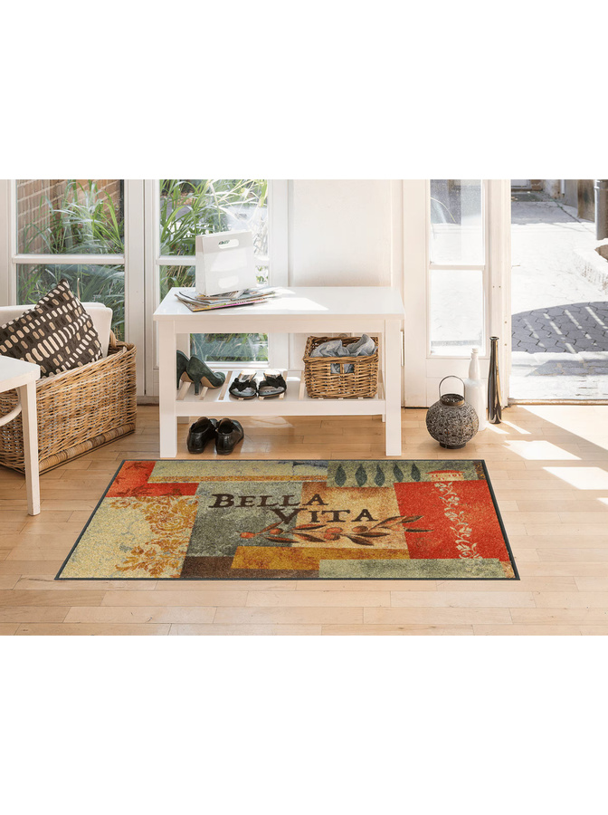 Rutschhemmende Fußmatte von Salonloewe in Multicolour mit mediterranem Graphic-Design - Bild 2