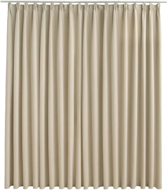 vidaXL Verdunkelungsvorhang mit Haken in Beige, B: 290 cm, H: 245 cm - Bild 1