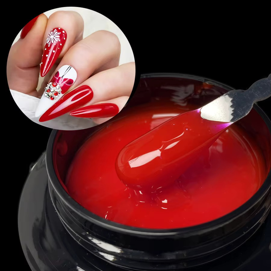 Jillnails Builder Nagelgel, Rot Burgund, 50 ml - Bild 2