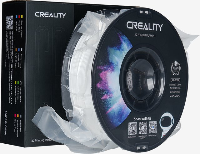 Creality CR-PETG Filament Schwarz 1,75 mm 1 kg für FDM 3D-Drucker - Bild 1