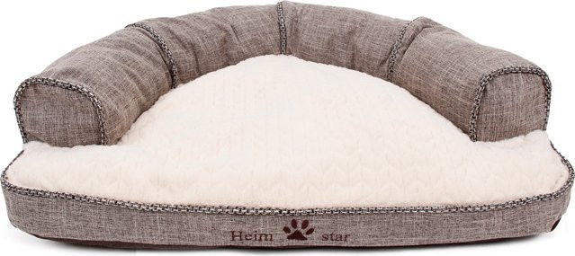 Heim Haustiersofa aus Fellimitat und Baumwollgewebe mit abnehmbarem Bezug und rutschfester Unterseite, B/T/H: 75 x 58 x 20 cm - Bild 1