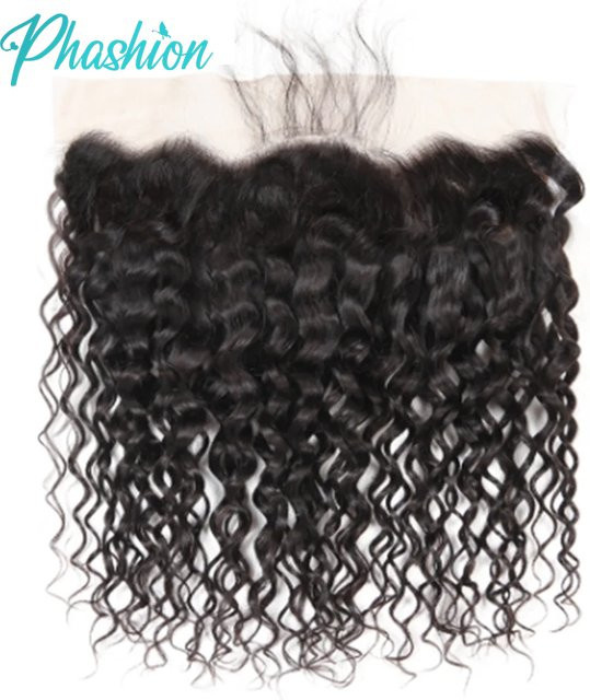 Phashion Water Wave Lace Frontal, brasilianisches Echthaar, Transparent Swiss 4x4 - Bild 1