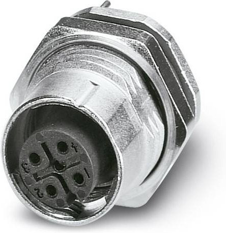 Phoenix Contact 1552285 Sensor-Aktor-Einbausteckverbinder M12 Buchse, 5-polig, silber, Schraubanschluss - Bild 1