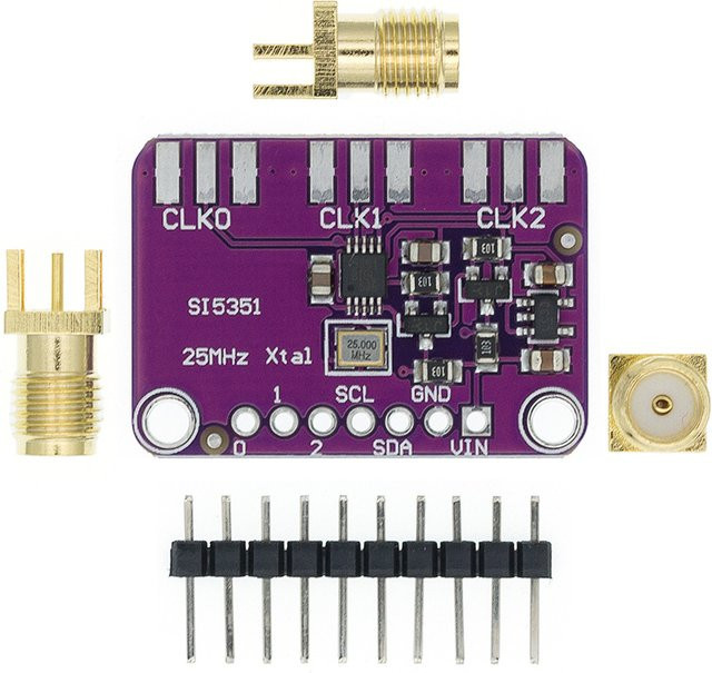 CJMCU-5351 Si5351A I2C Taktgenerator Breakout Board Modul Signalgenerator 8kHz-160MHz in Purple - Bild 1