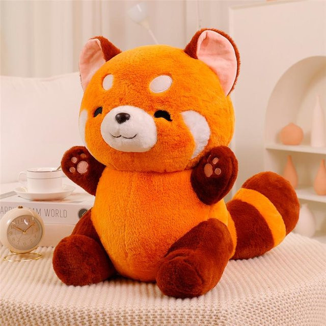 Yiran toy Waschbär Softy Kuschelkissen Plüschtier, Tiere, Orange - Bild 1