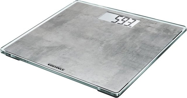 Leifheit Personenwaage Digital Style Sense Compact in Grau mit Glasoberfläche, B/T: 29 x 29 cm - Bild 1
