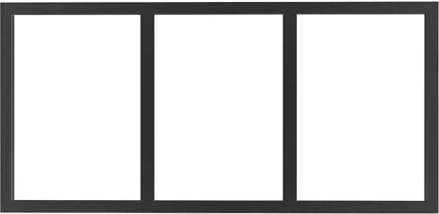 Vente-unique Oberlicht Bayview aus Aluminium in Schwarz, Breite: 83 cm, Tiefe: 40 cm - Bild 1